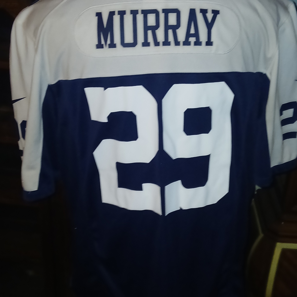 Men's Blue and White Jersey